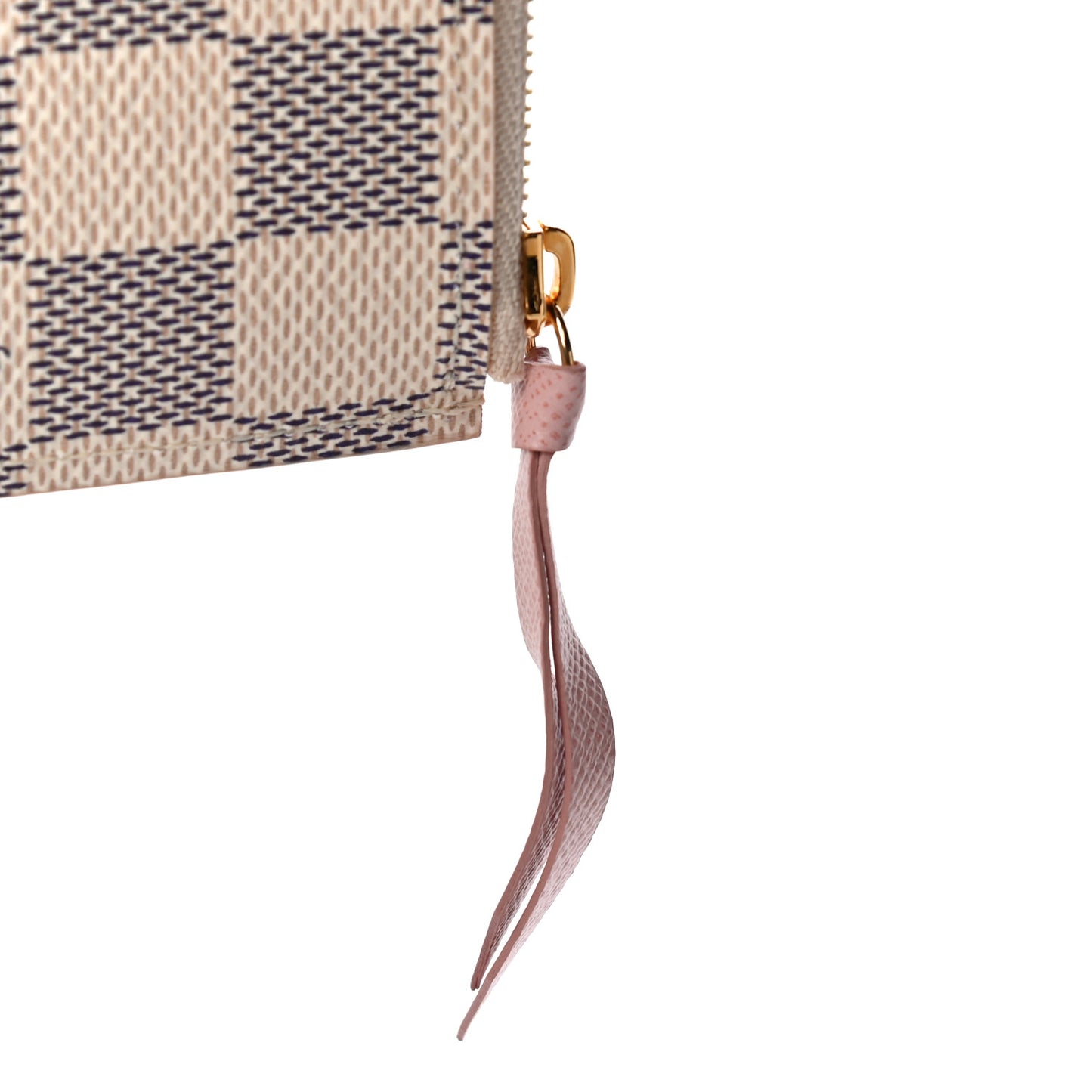 Damier Azur Pochette Felicie Chain Wallet Rose Ballerine