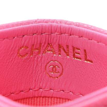 Chanel Caviar Quilted Vertical Card Holder Pink 6 of 11