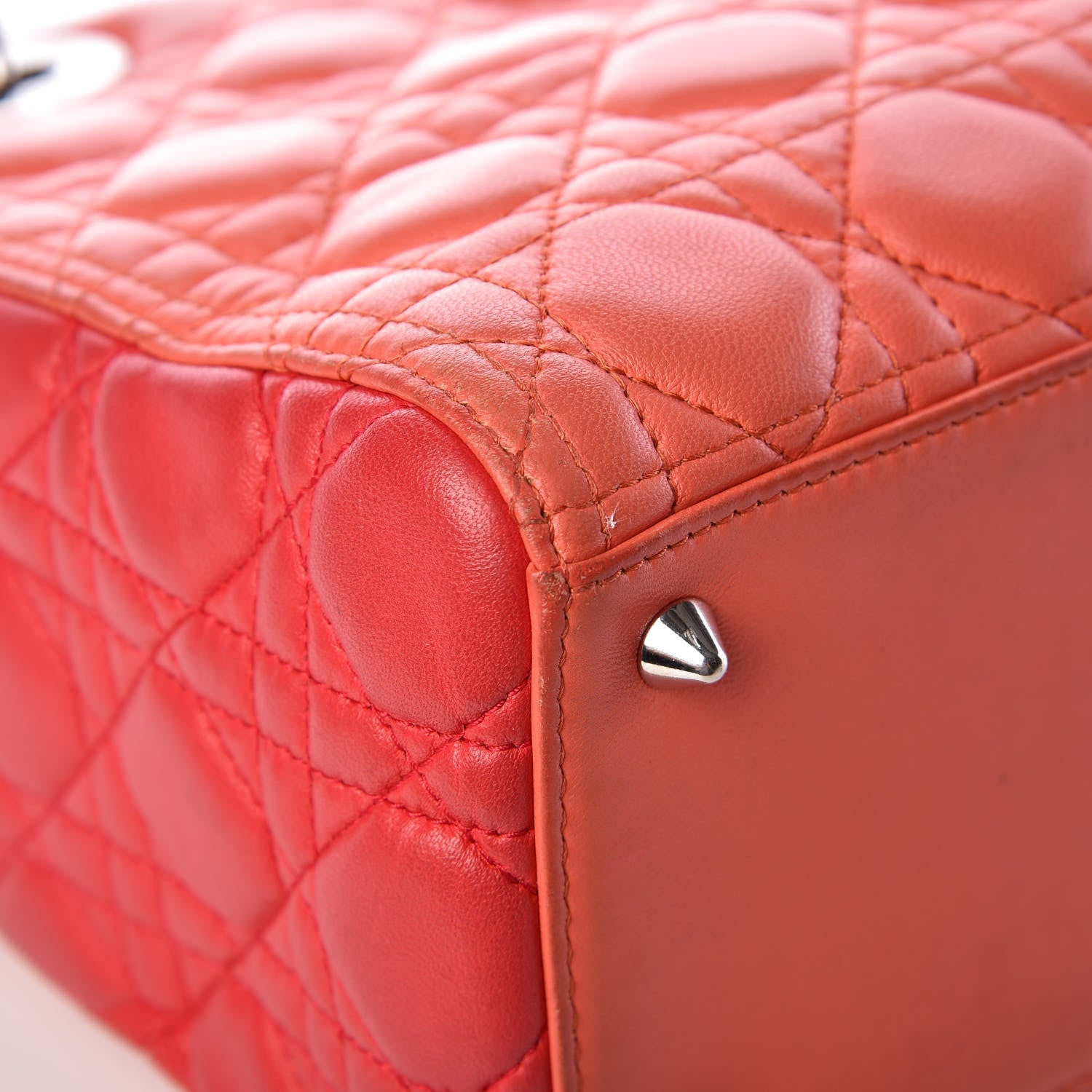 Christian Dior Lambskin Cannage Medium Tri-Color Lady Dior Pink 12 of 13