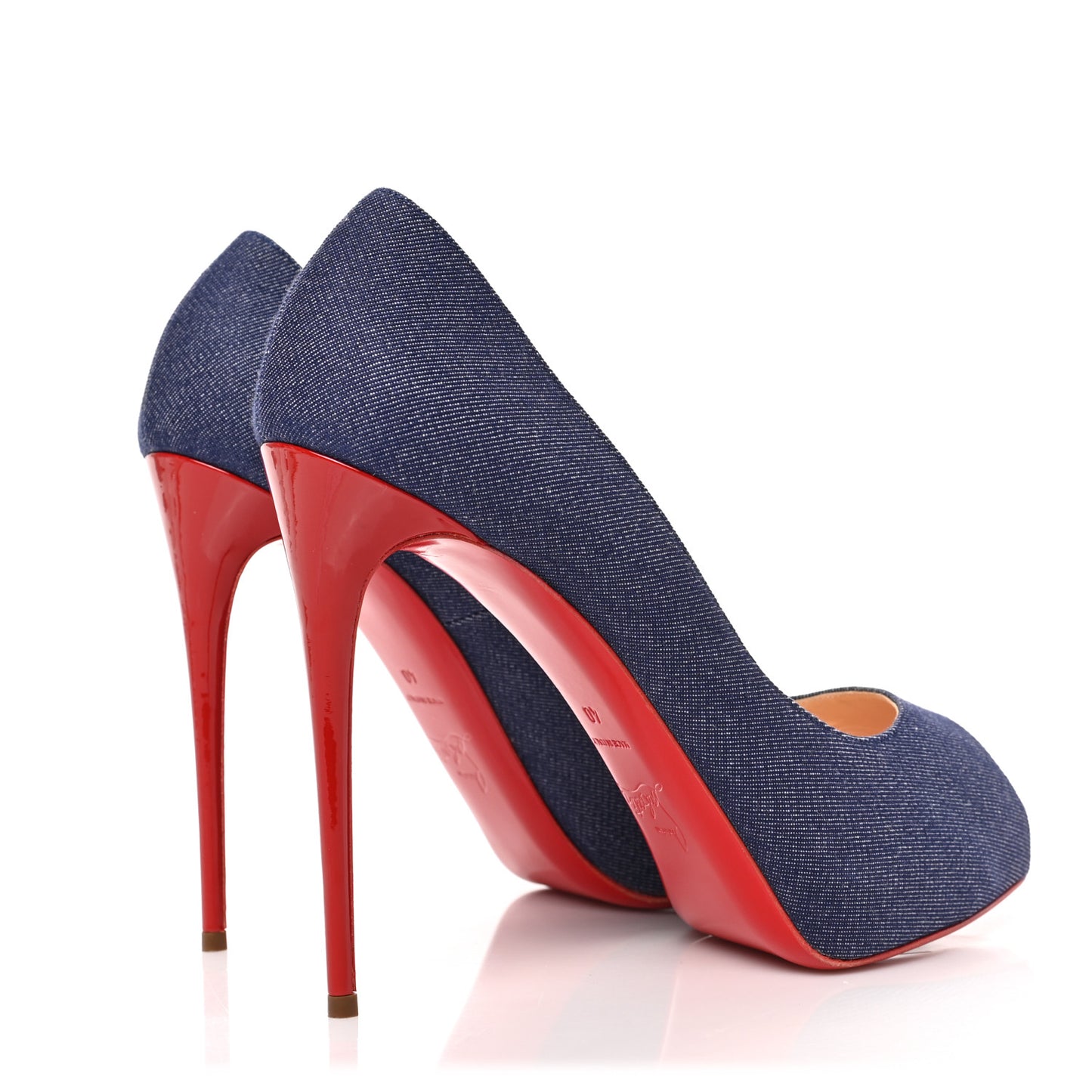 Denim Patent New Very Prive 120 Pumps 40 Blue