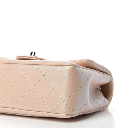 Chanel Iridescent Calfskin Quilted Mini Rectangular Flap Beige 7 of 10