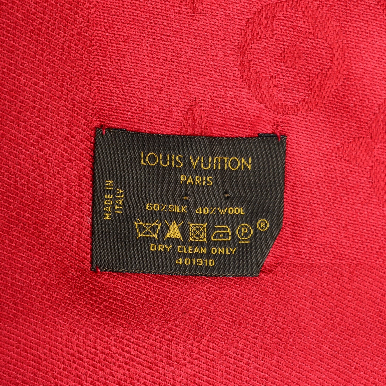 Louis Vuitton Silk Wool Monogram Shawl Pomme D'Amour 4 of 8