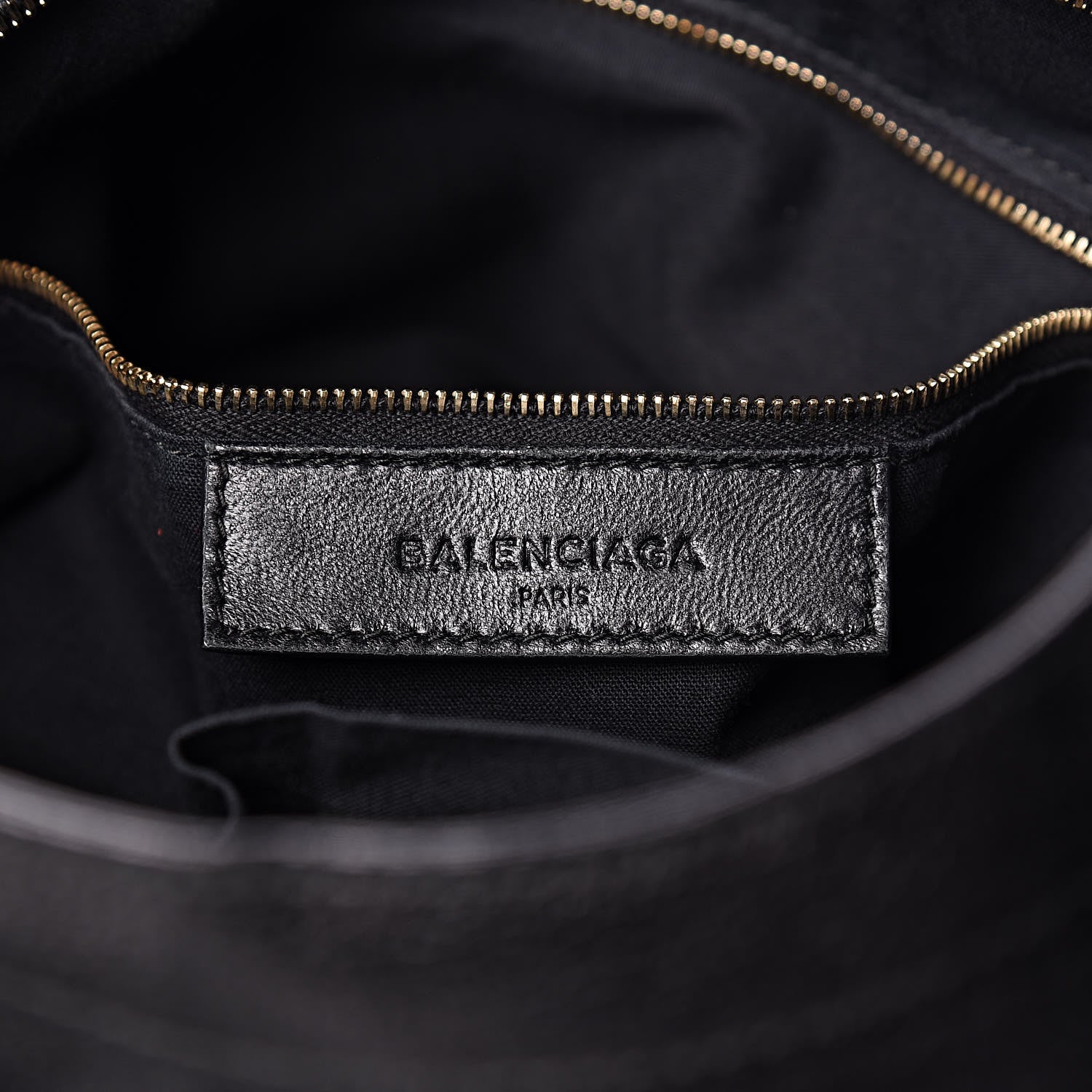 Balenciaga Chevre Gold Metallic Edge Hardware Velo Black 6 of 11