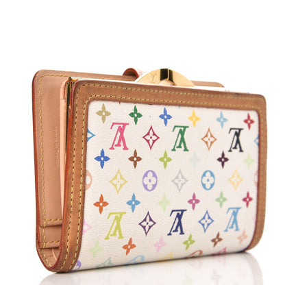 Louis Vuitton Monogram Multicolor French Purse Wallet White 3 of 10