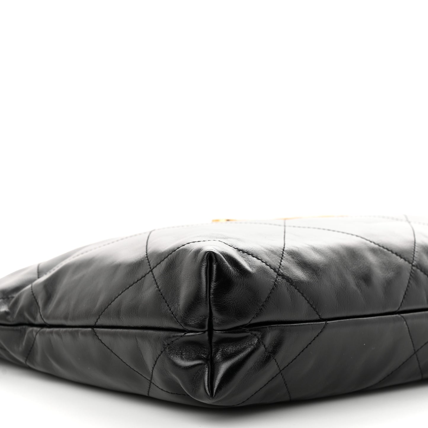 Shiny Calfskin Quilted Small Chanel 22 Black