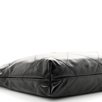 Chanel Shiny Calfskin Quilted Small Chanel 22 Black 10 of 11
