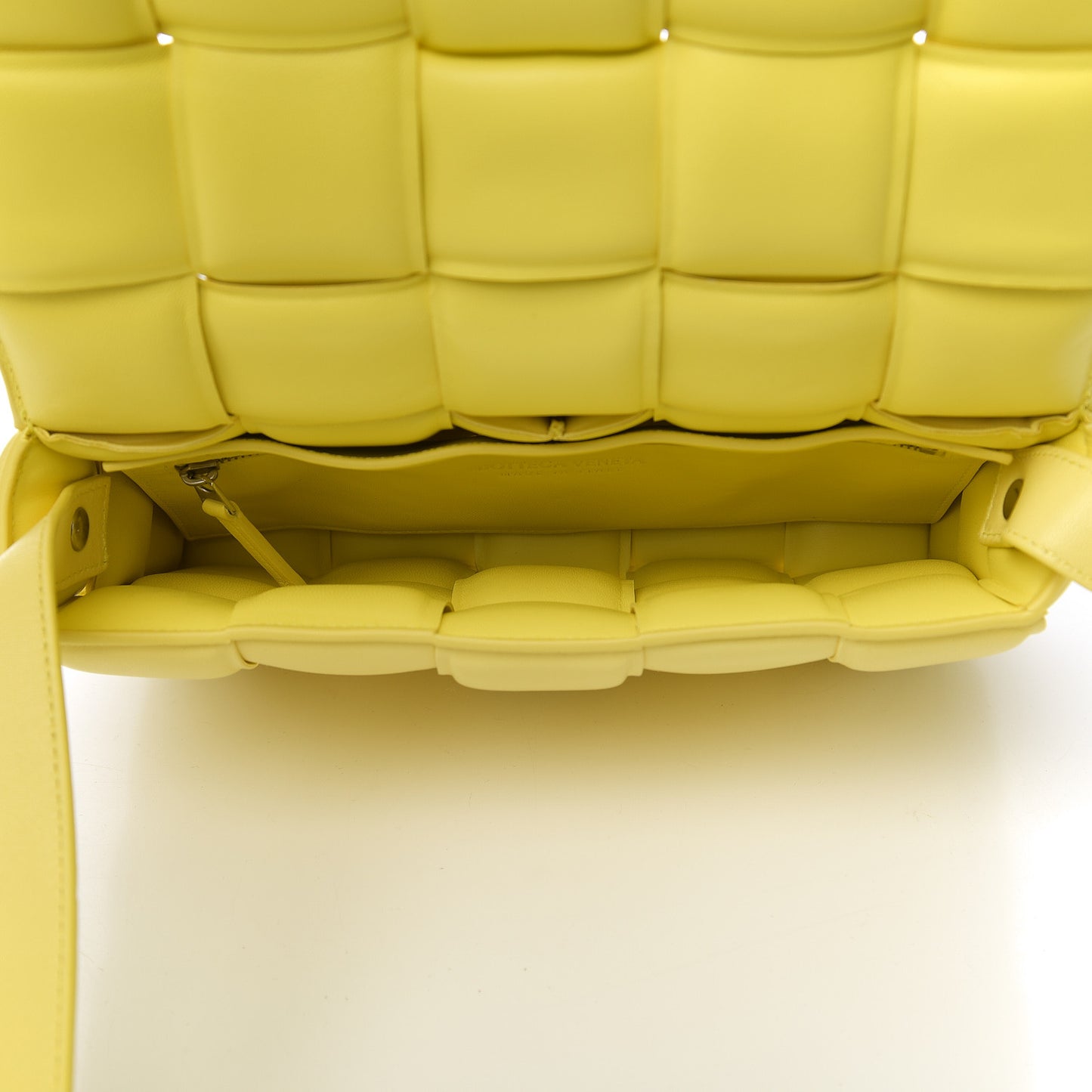 Nappa Maxi Intreccio Padded Cassette Crossbody Bag Sherbert
