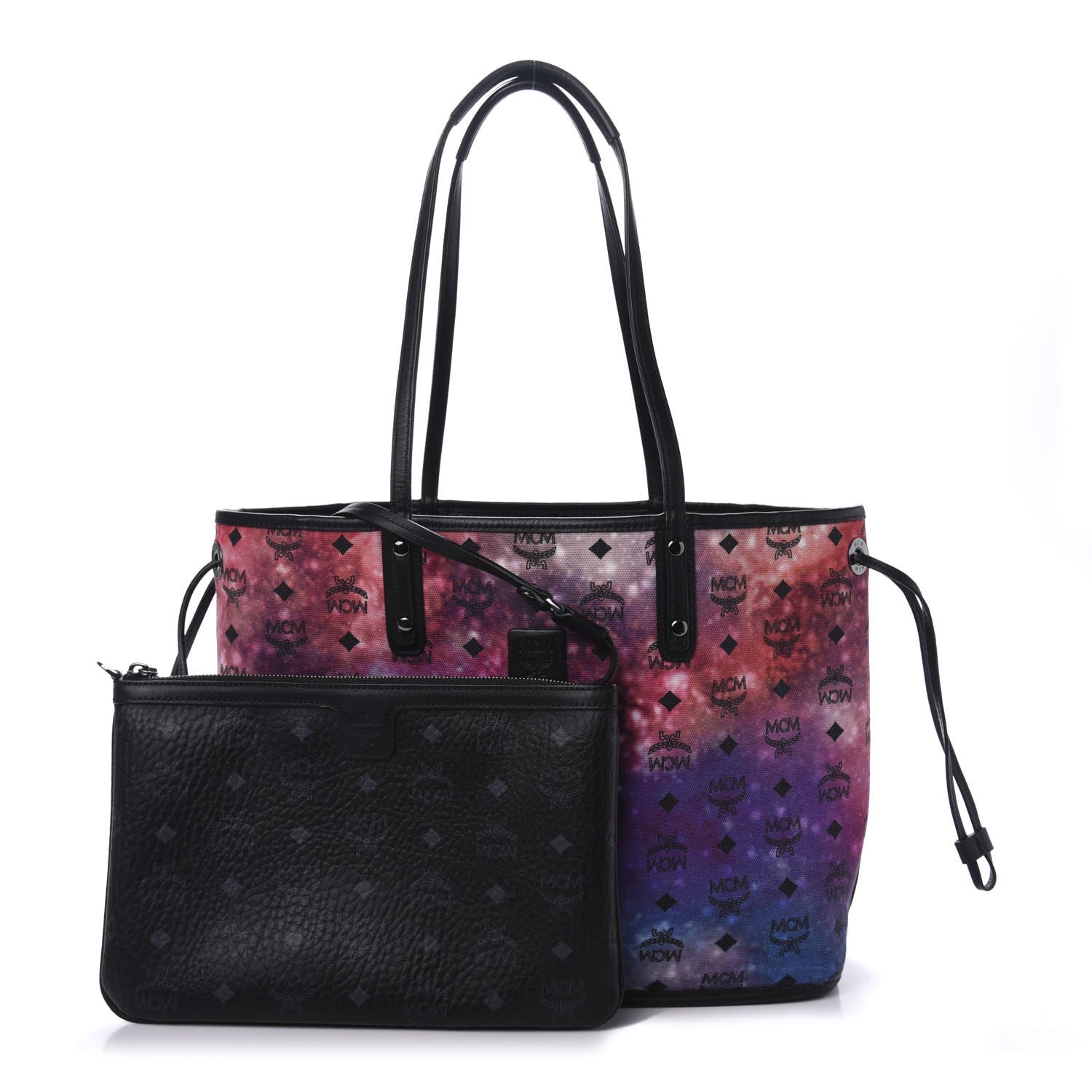MCM Metallic Galaxy Visetos Medium Project Reversible Shopper Tote Black Multicolor 13 of 21