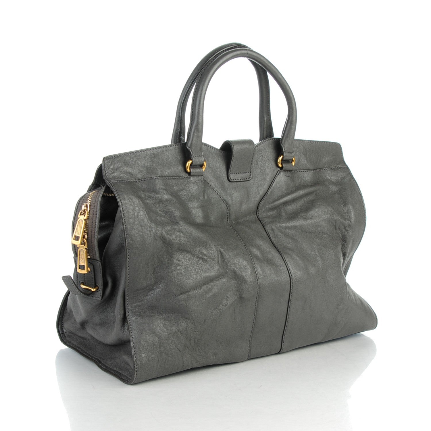 Saint Laurent Sheepskin Large Cabas ChYc Grey 3 of 7
