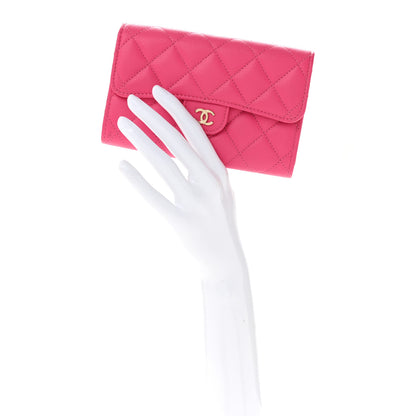 Chanel Caviar Quilted Medium Flap Wallet Pink 2 of 9