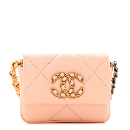 Chanel Lambskin Quilted Chanel 19 Flap Belt Bag Light Orange 1 of 11