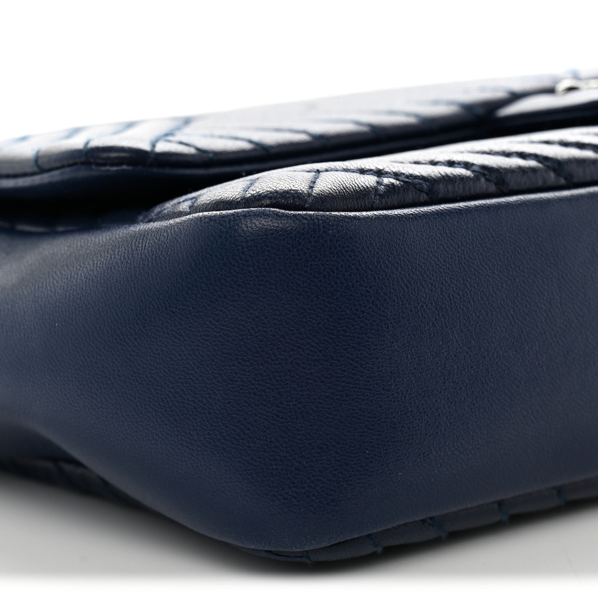 Chanel Lambskin Quilted Medium CC Crossing Flap Blue 9 of 11