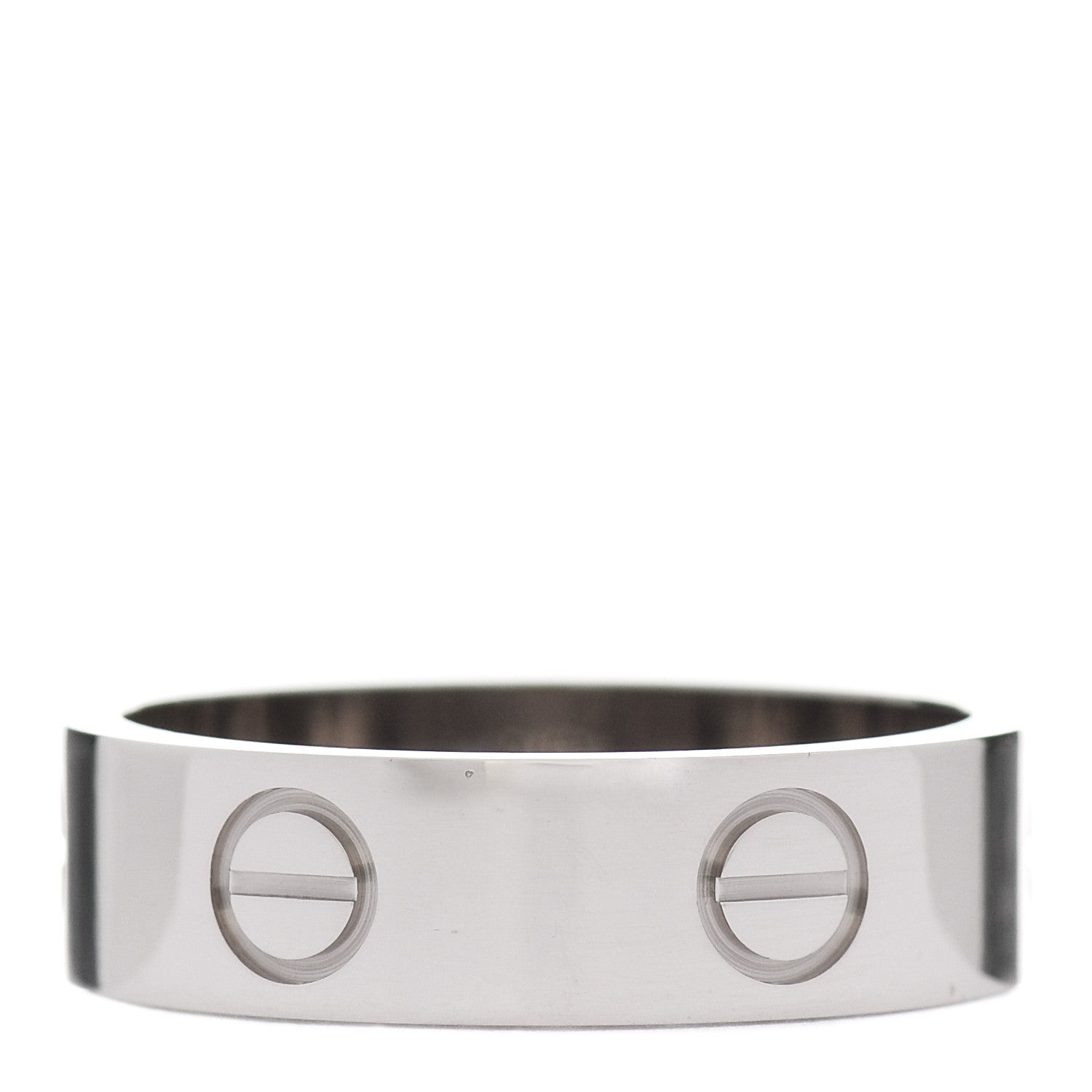 Cartier 18K White Gold 5.5mm LOVE Ring 55 7.25 2 of 3