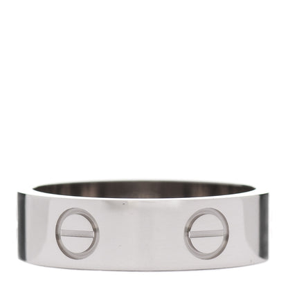 Cartier 18K White Gold 5.5mm LOVE Ring 55 7.25 2 of 3