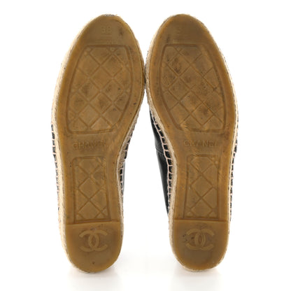 Chanel Lambskin CC Espadrilles 38 Black 5 of 8