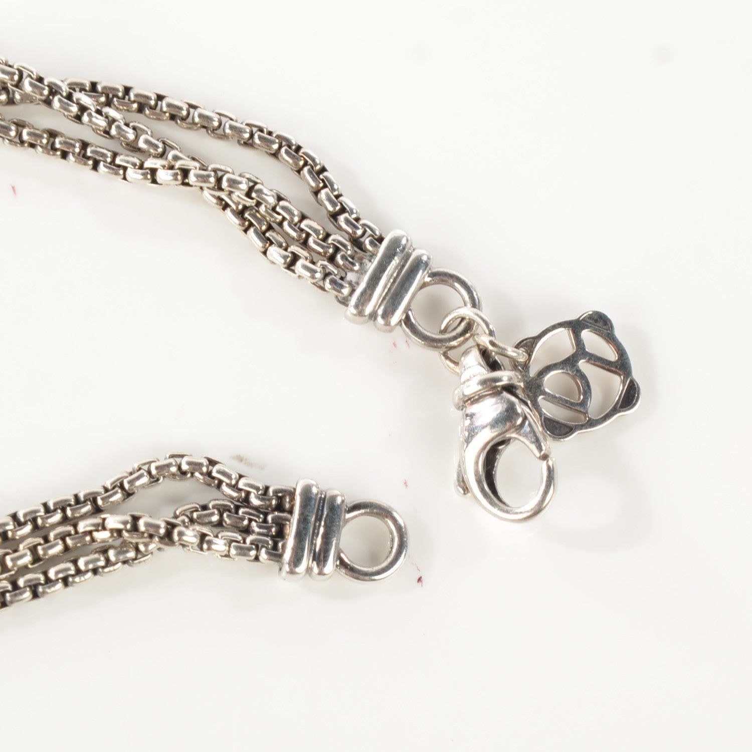 David Yurman Sterling Silver Diamond 14mm Waterfall Lariat Necklace 4 of 5