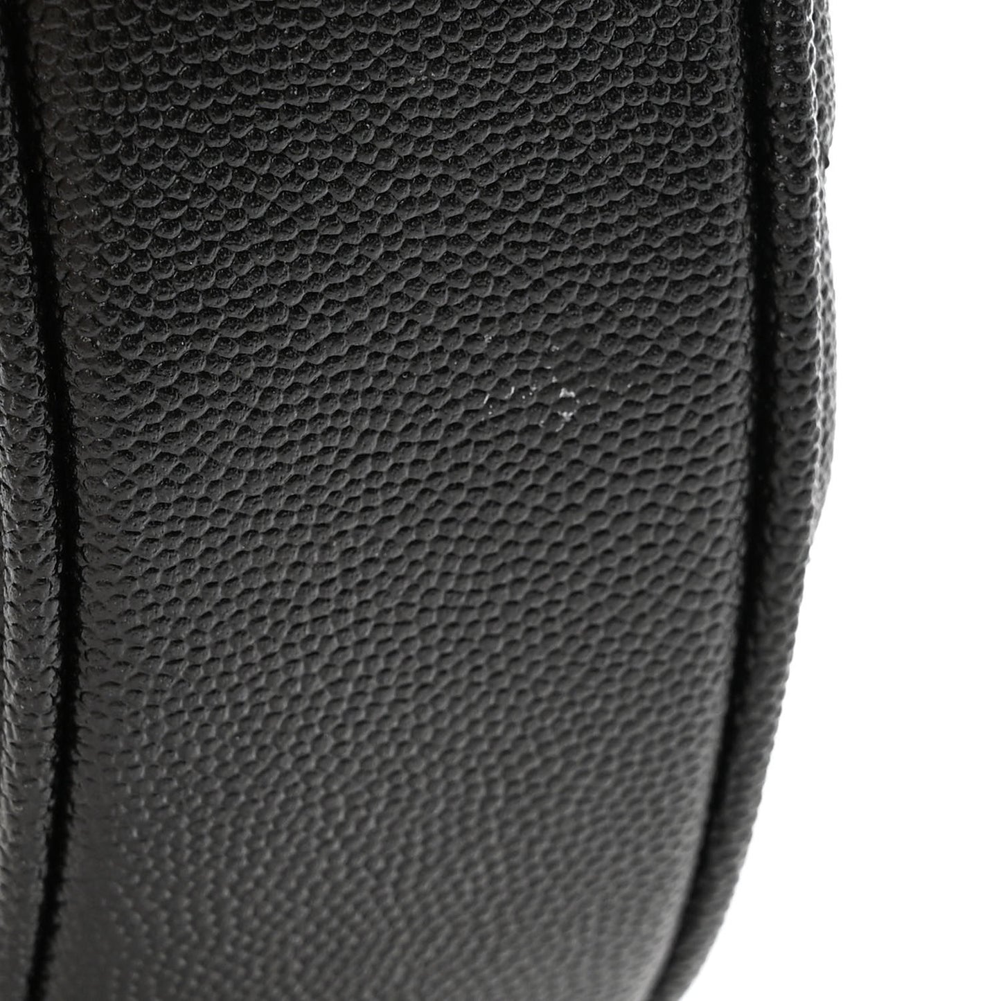 Grain De Poudre Matelasse Chevron Quilted Round Vinyle Camera Bag Black