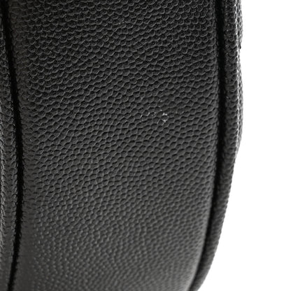 Saint Laurent Grain De Poudre Matelasse Chevron Quilted Round Vinyle Camera Bag Black 11 of 14