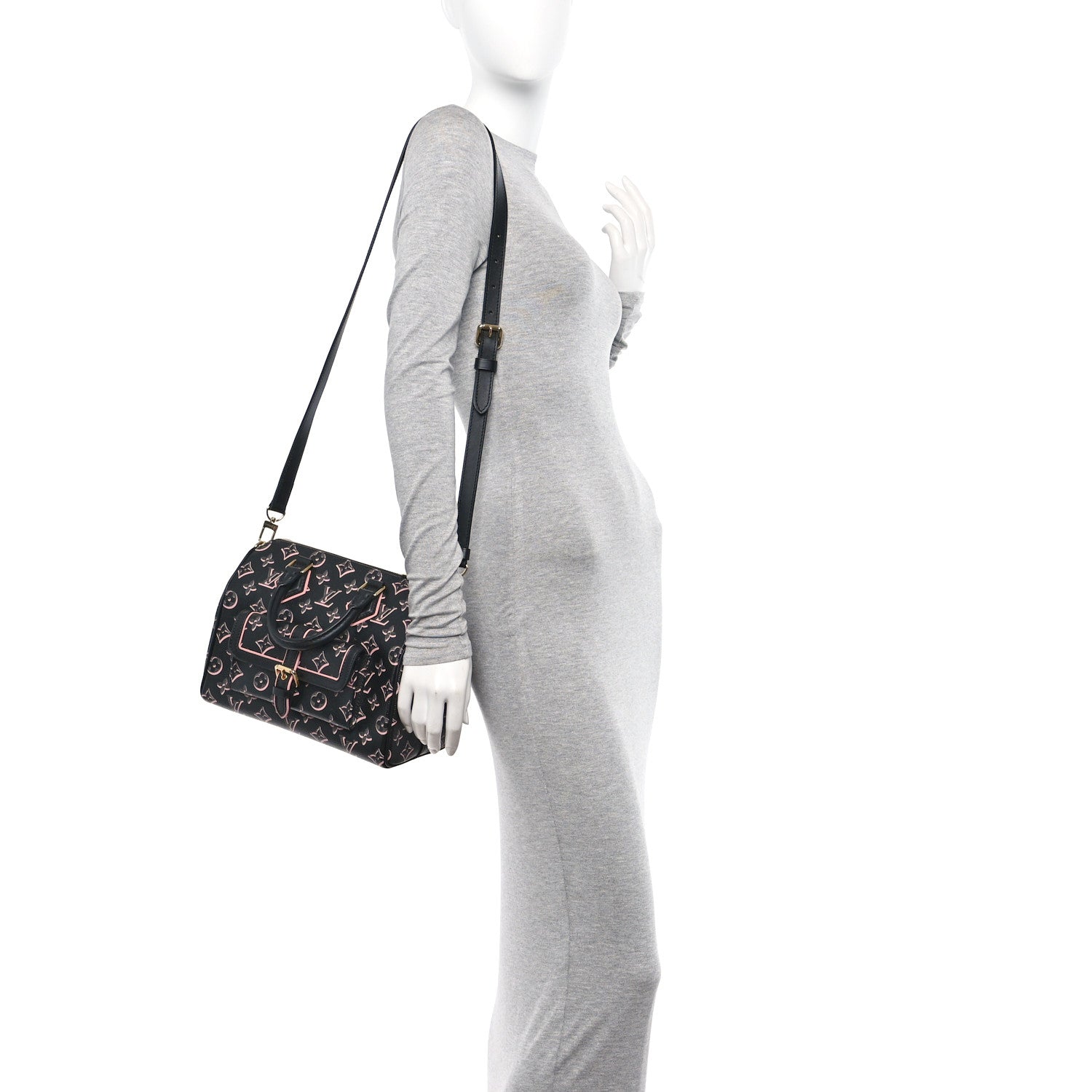 Louis Vuitton Monogram Fall for You Speedy Bandouliere 25 Black 2 of 9