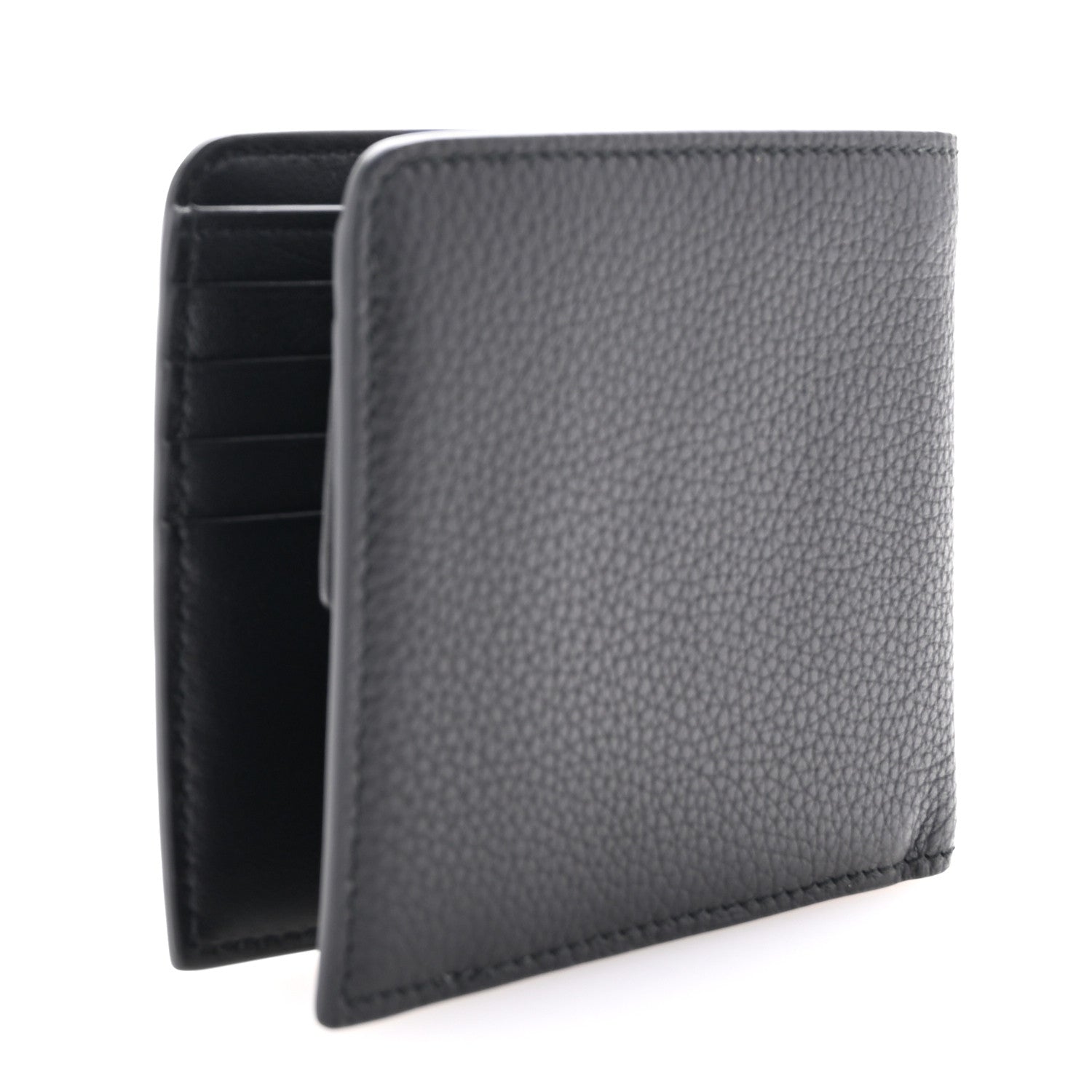 Christian Dior Grained Calfskin Bi-Fold Wallet Black 3 of 6