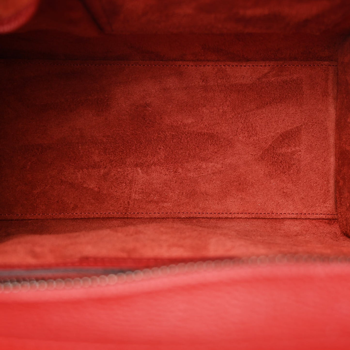 Drummed Calfskin Micro Luggage Merlot