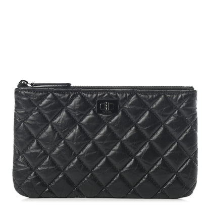 Chanel Aged Calfskin Quilted Medium Reissue Cosmetic Case So Black 1 of 7