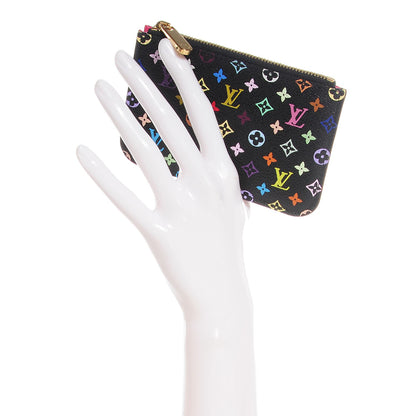 Louis Vuitton Monogram Multicolor Key Pouch Black Grenade 2 of 7