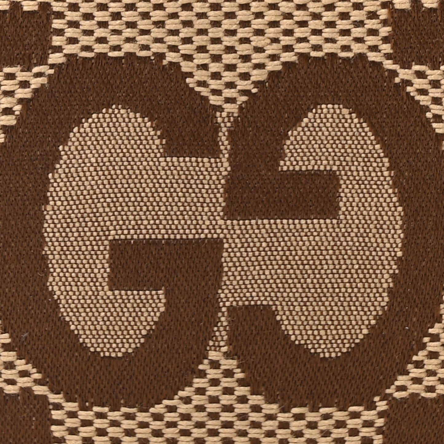 Monogram Jumbo GG Textured Dollar Calfskin Web Belt Bag Camel Ebony New Acero