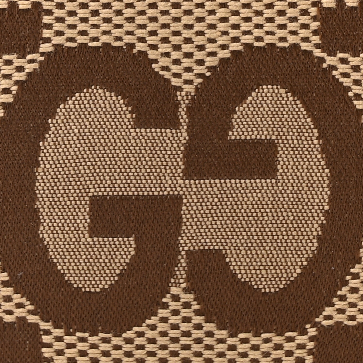 Gucci Monogram Jumbo GG Textured Dollar Calfskin Web Belt Bag Camel Ebony New Acero 8 of 11