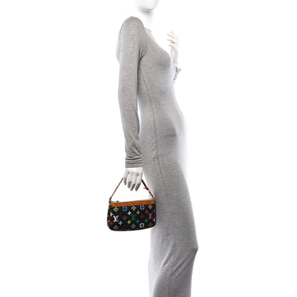 Louis Vuitton Monogram Multicolor Pochette Accessories Black 2 of 14