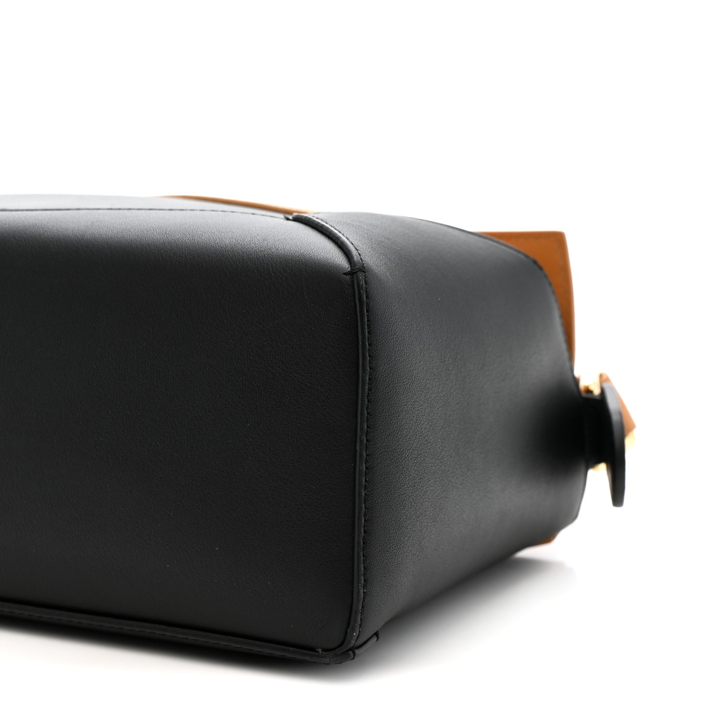 Calfskin Small Puzzle Edge Bag Warm Desert Black
