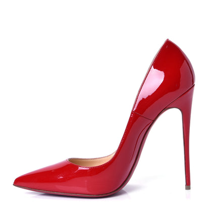 Christian Louboutin Patent So Kate 120 Pumps 40 Red 1 of 4