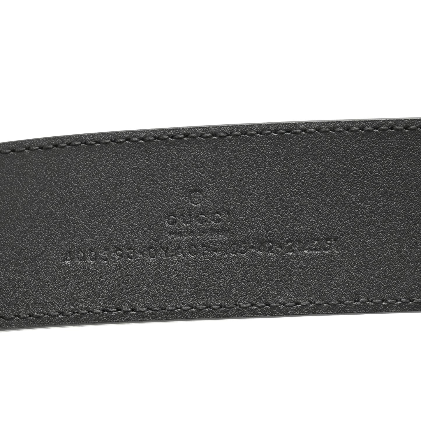 Plutone Calfskin Palladium Double G 40mm Belt 105 42 Black
