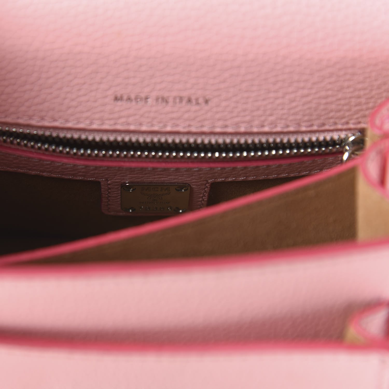 MCM Calfskin Studded Mini Patricia Crossbody Bag Pink Blush 16 of 25