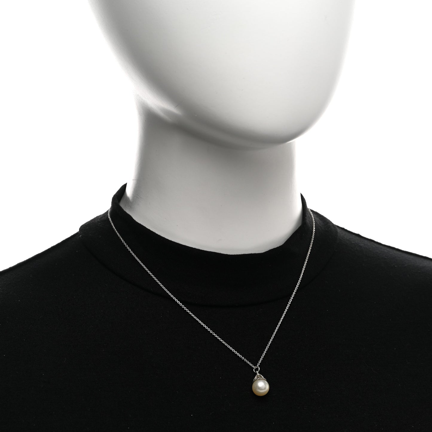Sterling Silver Freshwater Cultured Pearl Ziegfeld Drop Pendant Necklace