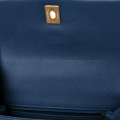 Chanel Caviar Quilted Mini Coco Handle Flap Blue 12 of 12
