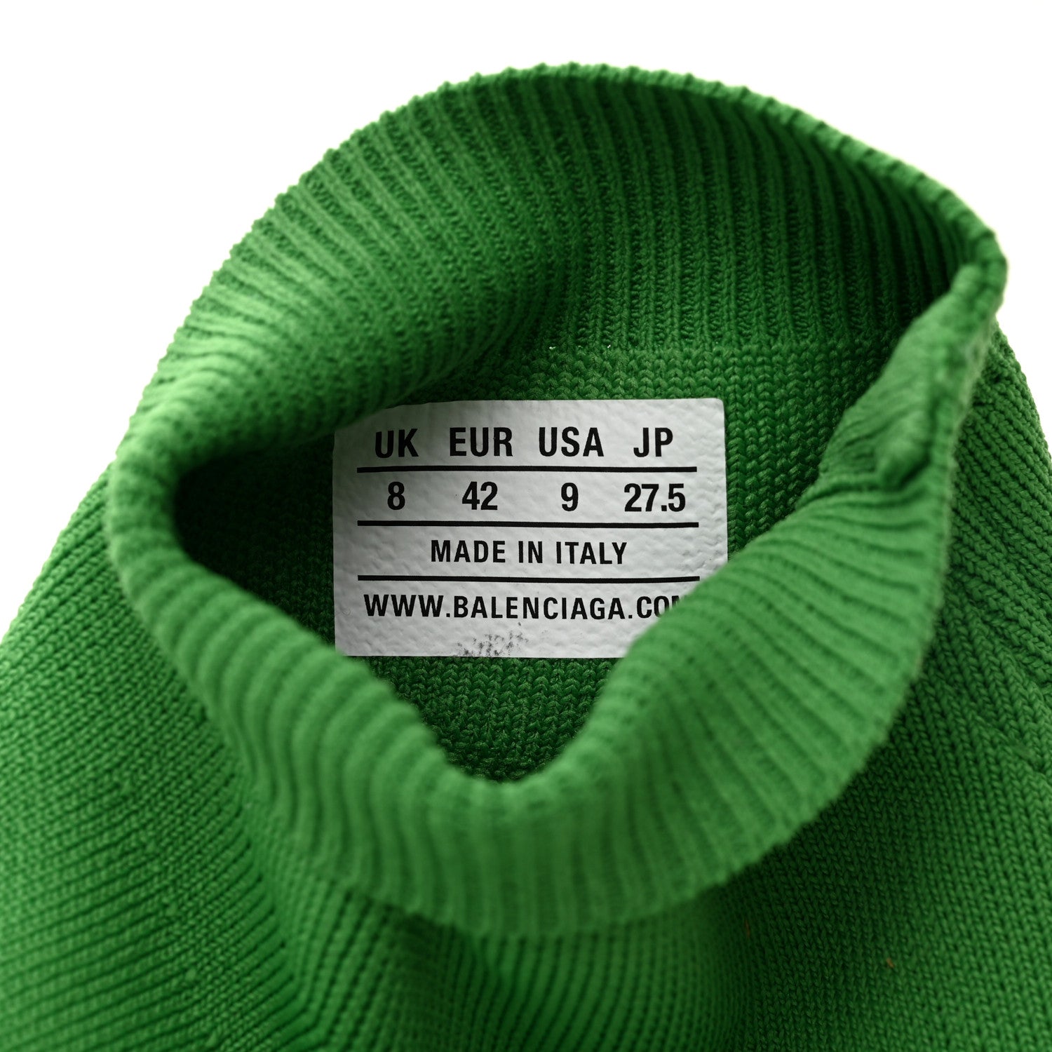 Balenciaga Technical 3D Recycled Knit Bi-Color Sole Mens Speed 2.0 Sneakers 42 Green 8 of 10