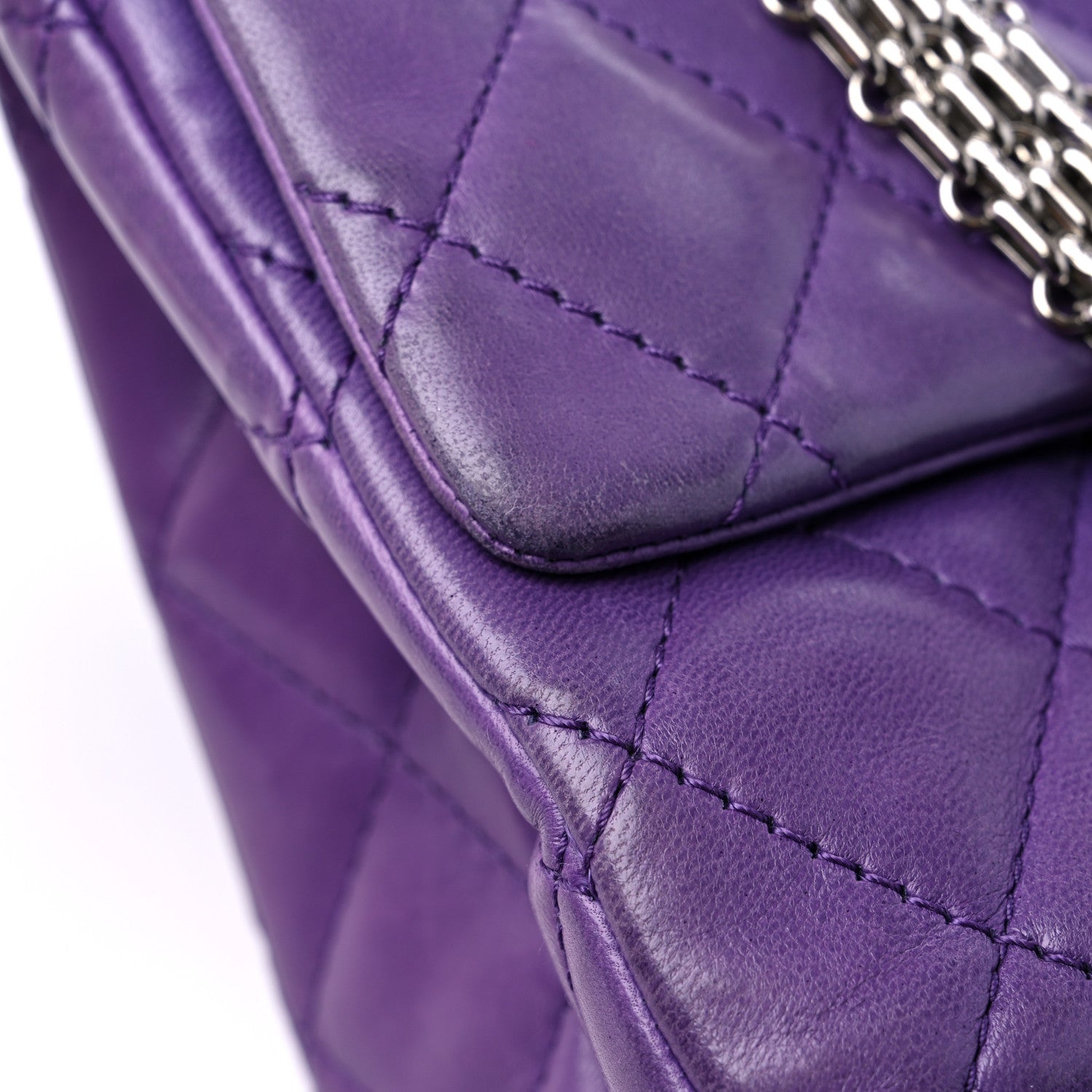Chanel Lambskin Quilted 2.55 Reissue 226 Flap Purple 17 of 18
