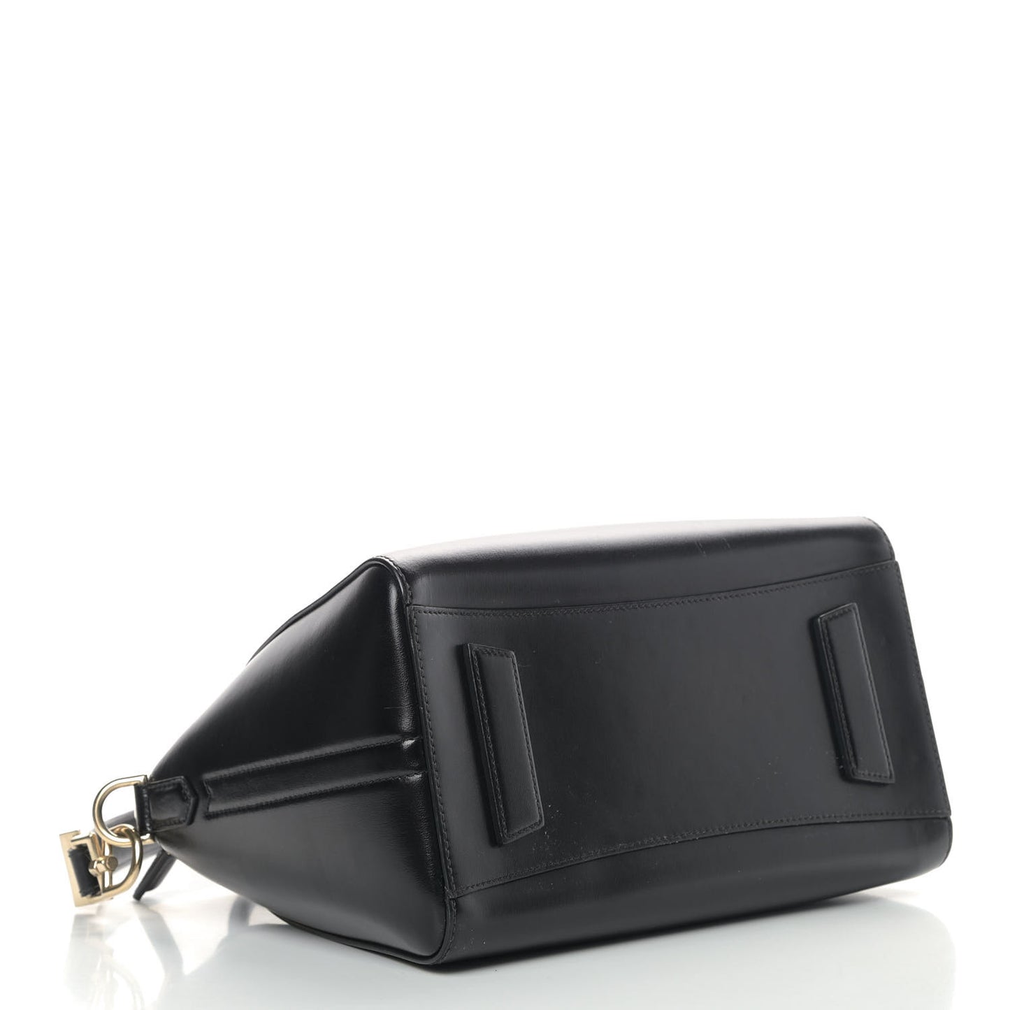 Shiny Lord Calfskin Small Antigona Black