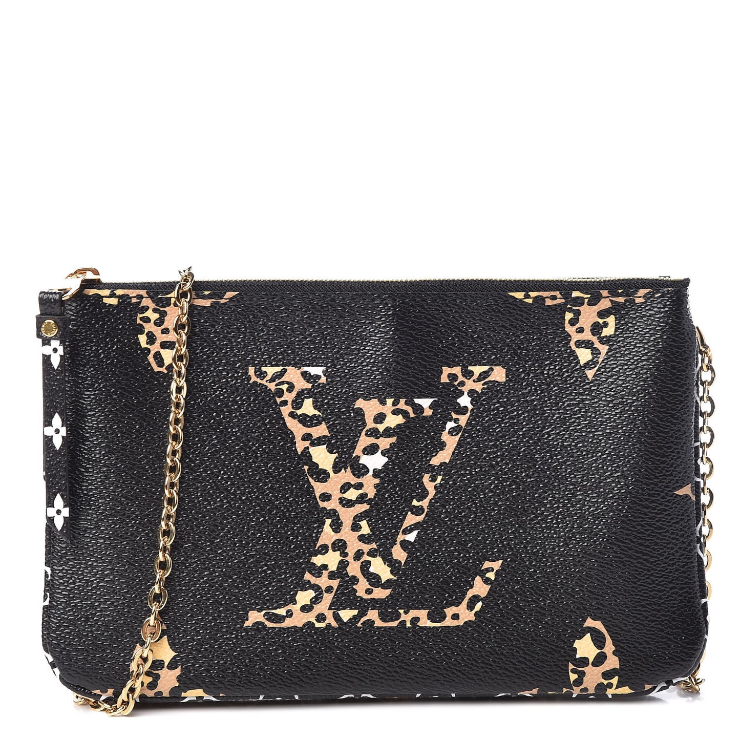 Monogram Giant Jungle Pochette Double Zip Black
