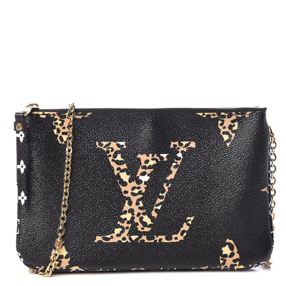 Louis Vuitton Monogram Giant Jungle Pochette Double Zip Black 1 of 10