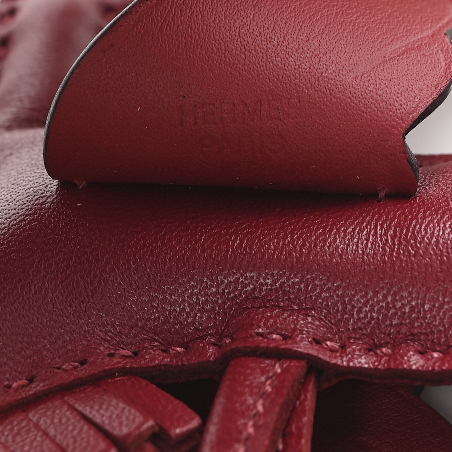 Milo Lambskin Grigri Rodeo Pegase Horse Bag Charm PM Rouge Grenat
