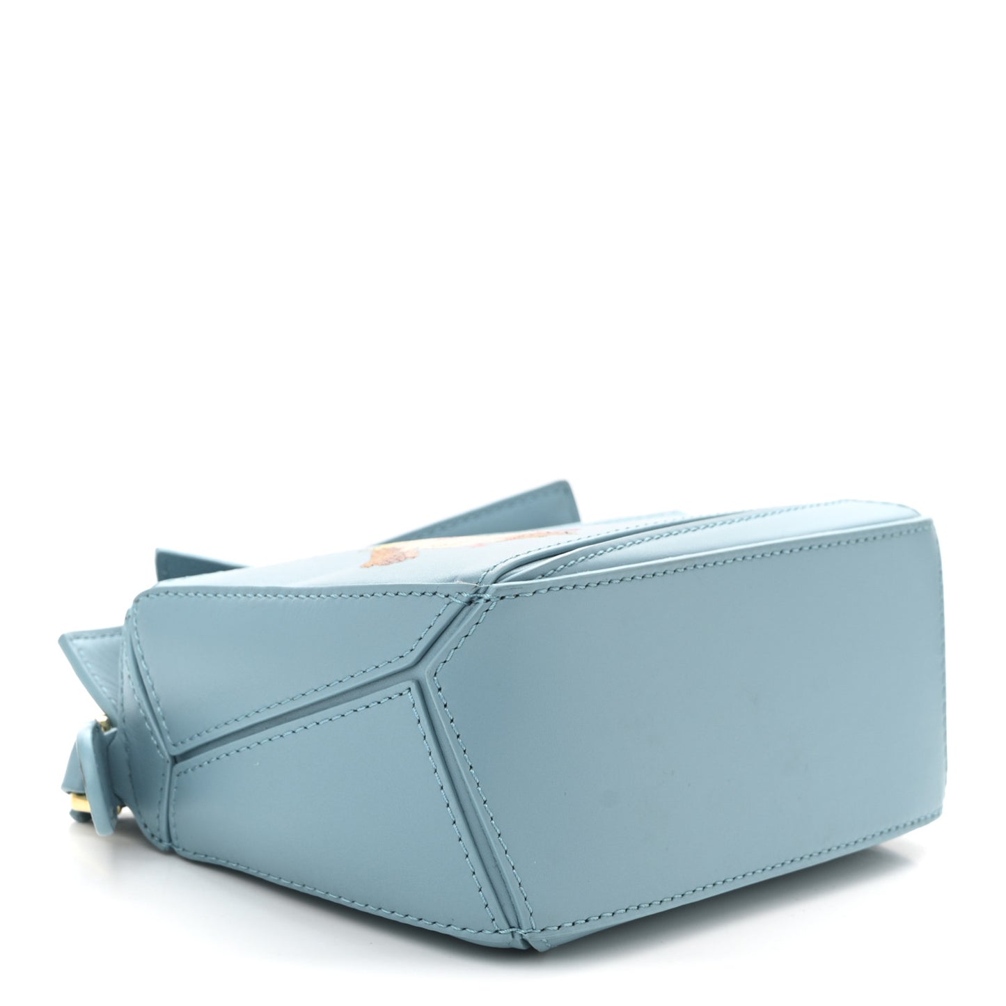 X HOWLS MOVING CASTLE Satin Calfskin Mini Heen Puzzle Bag Light Blue