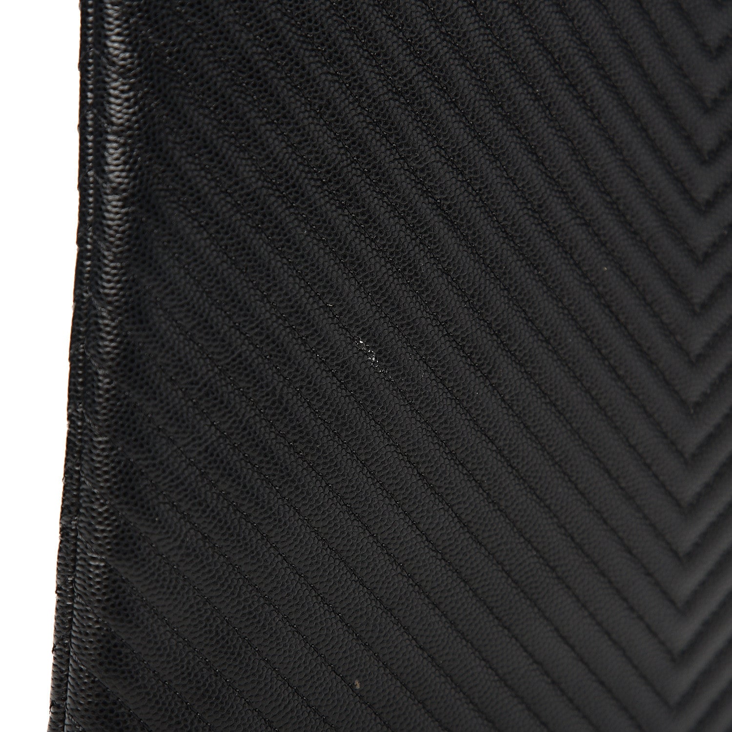 Chanel Caviar Chevron Quilted Medium Cosmetic Case Black 7 of 8