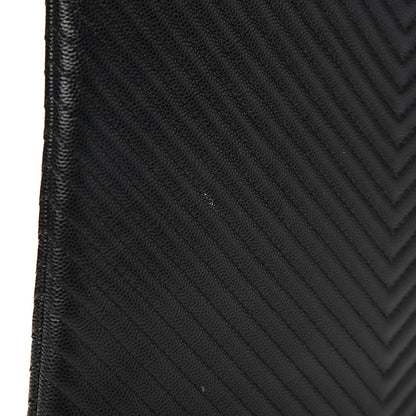 Chanel Caviar Chevron Quilted Medium Cosmetic Case Black 7 of 8