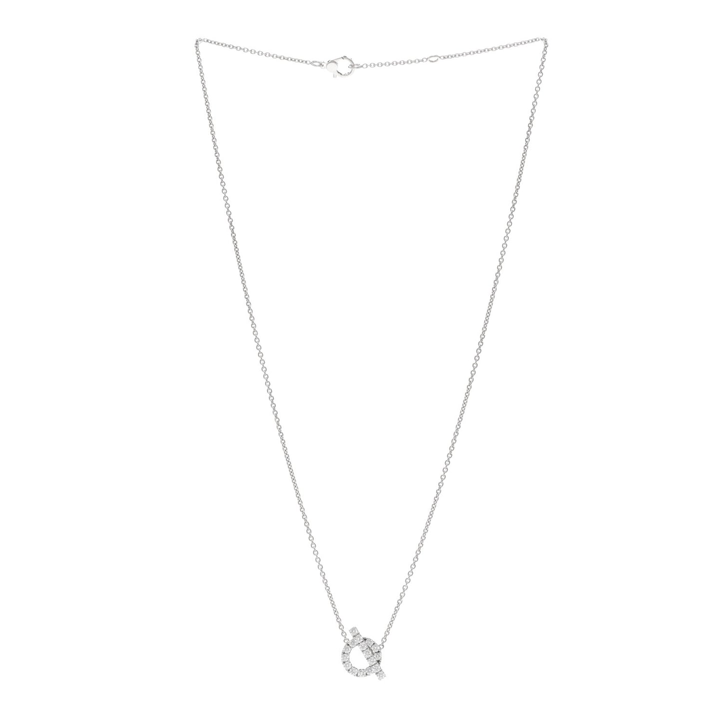 18K White Gold Diamond Finesse Pendant Necklace