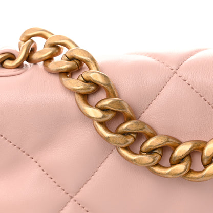 Chanel Lambskin Quilted Medium Chanel 19 Flap Light Pink 11 of 11