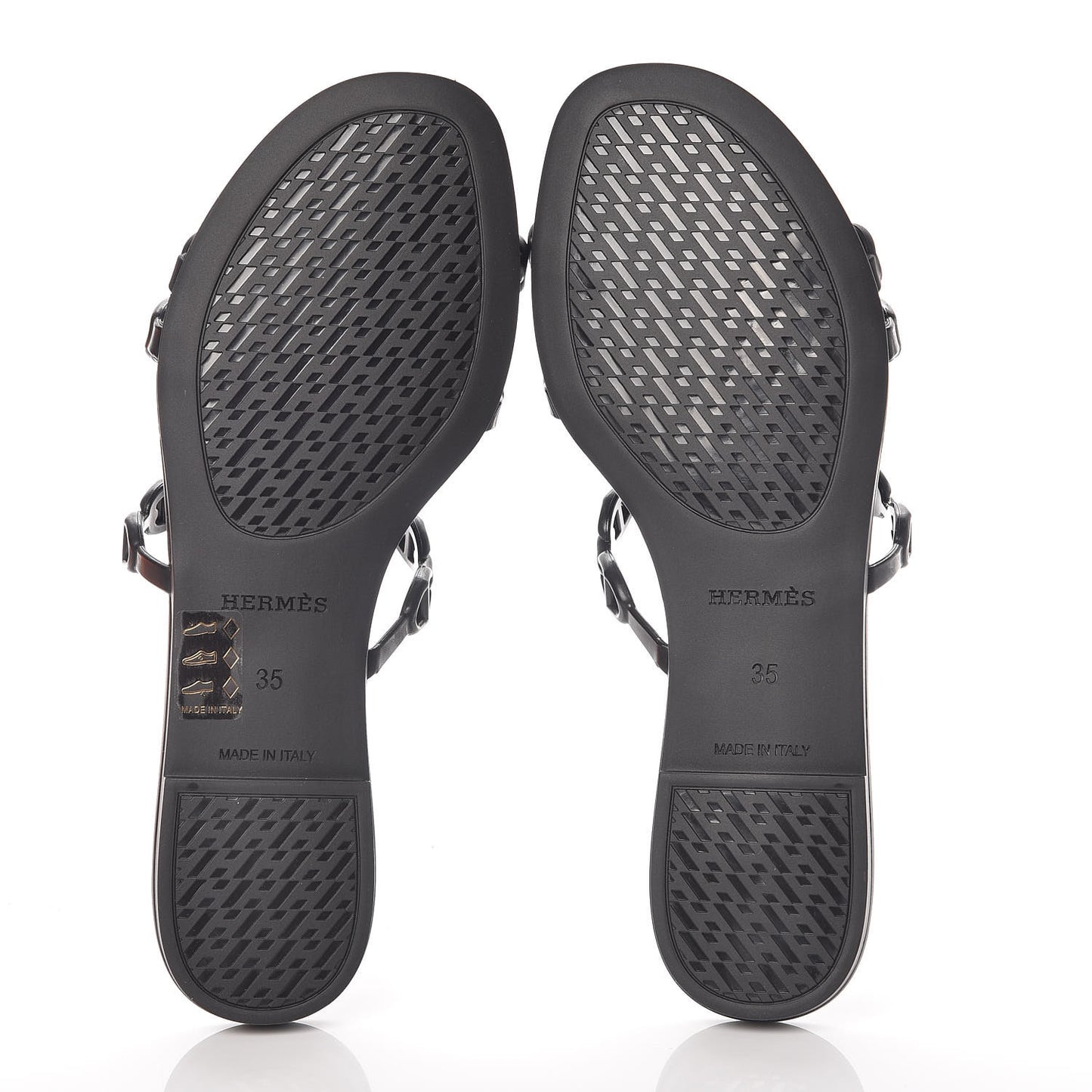 Rubber Chaine d'Ancre Rivage Sandals 35 Black