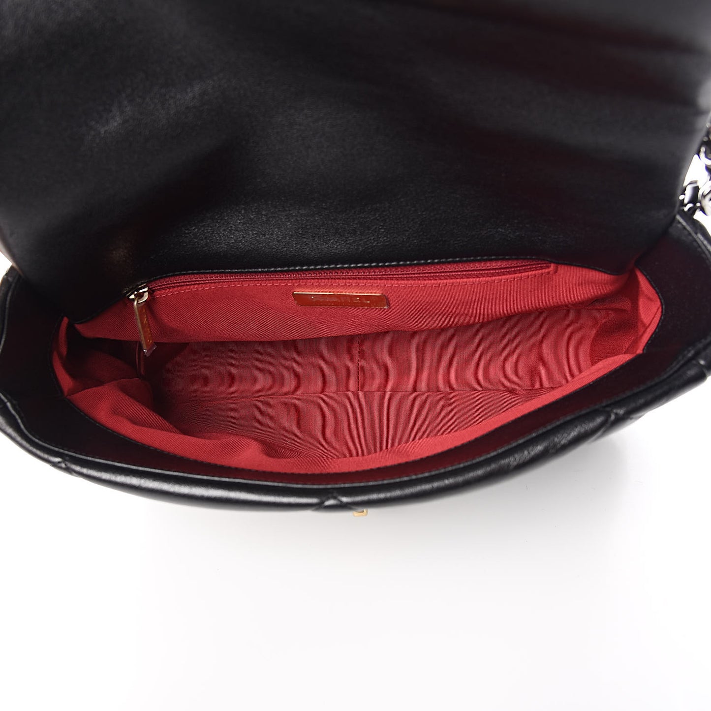 Goatskin Quilted Large 19 Flap Black