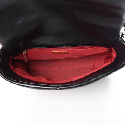 Chanel Goatskin Quilted Large 19 Flap Black 5 of 11